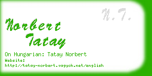 norbert tatay business card